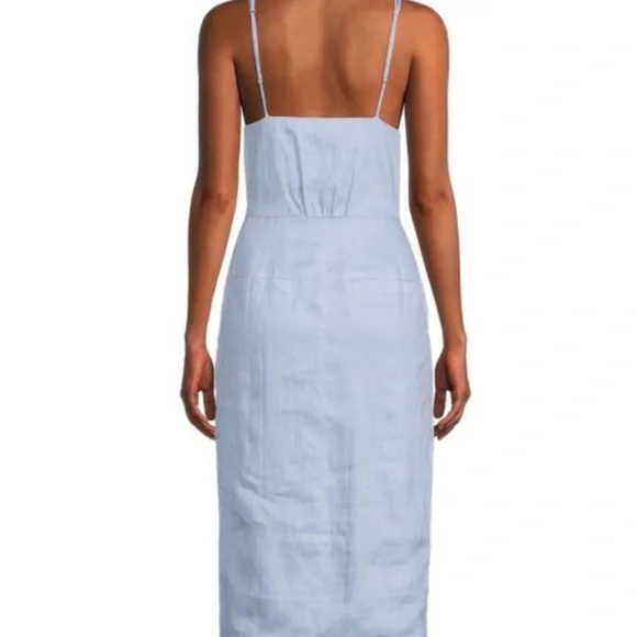 Reiss linen kay V neck dress - Picture 2 of 6